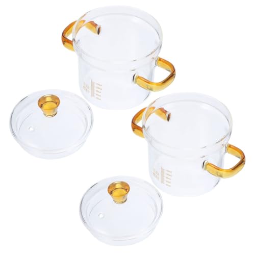 Marmites en verre transparent SHINEOFI de 150ml pour une cuisson compacte