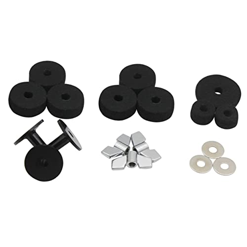 ibasenice 36 piezas Accesorios para Batería Incluye Almohadillas para Platillos, Arandelas, Mangas, Bases y Partes de Percusión para Soportes de Platillos Ligero y Práctico miniatura 2