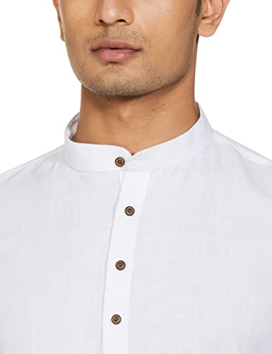 Image of Luxrio Men's Cotton Blend Solid Slim Kurta