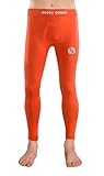 sesto senso Lange Unterhosen Thermo Kinder Jungen Sport Bunt Kompressionshose Laufhose 2XS/XS Orange
