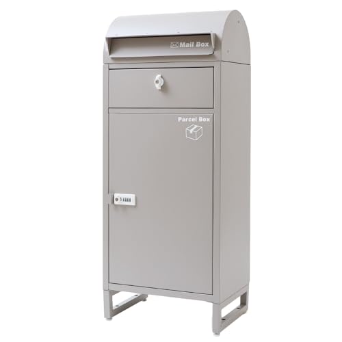 ヤマソロ 宅配ボックス ポスト メールボックス 郵便受け スタンドポスト 鍵付き ルグラン (グレージュ×グレージュ, 1段)のサムネイル