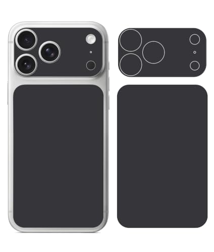 Película trasera para iPhone 17 Pro gris oscuro con protector de lente de vinilo pack de 2 2