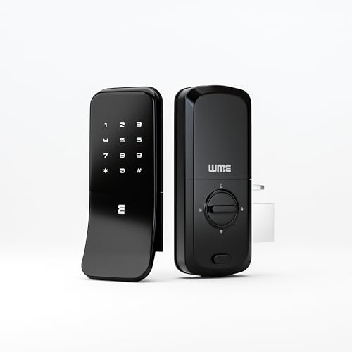 WME DL1 Smart Door Lock, Digital Door Lock, Black, PIN Code Access with Scramble Protection, 76x172x38mm, Aluminum Alloy, Residential & Commercial Use, Modern Ultra-Slim - Image 3