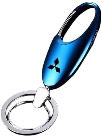 Car Keychain Keyring Accessories, for Mitsubishi Key Chain Logo Pattern Car Accessories, Car Logo Car Keyring Replacement for Car,E-Blue