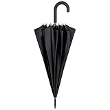 VON LILIENFELD Parasol XL Średnica: 103 cm Otwarty-Automatyczny Kobiety Mężczyźni Duży Parasol Laska Stabilny Devon czarny