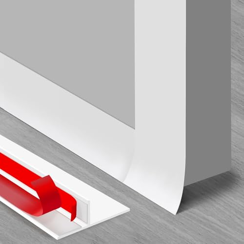 Image of T-Shaped Silicone Seal Strip for Door & Windows, 20Ft Weatherproof Draft Stopper, Gap Seal for Door Sides (White)