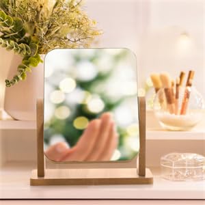 draval Kids Wooden Vanity Mirror – Safe & Lightweight Mirror for Study or Play Desk,Simple Grooming Mirror for Daily Use 3
