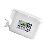 SMASOLO Botella de Agua para Nevera con Grifo Dispensador de Bebidas de Gran Capacidad Contenedor Estanco y Resistente para Cocina