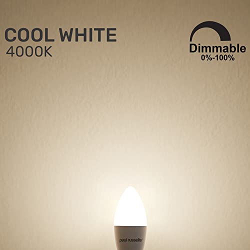 paul russells LED Candle, Dimmable Edison Screw Light, 5.5W 470 LM E27 C37 LED Bulbs, 40w Equivalent - Image 3