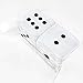 Eluckya Pair 2.75” White Fuzzy Plush Dice Classic Vintage [Nostalgic 80’s Fuzzy Car Dice for Mirror ] for Automotive Interior Mirrors