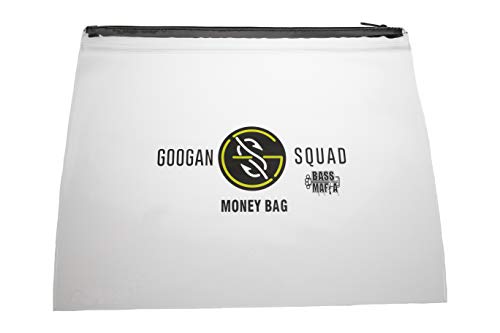 Googan Squad Money Bag | Bass Mafia Heavy-Duty Waterproof Bag for Bait, Phones & Cash | Holder for Items While Fishing | Full Top Zipper | 13x16