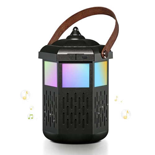 uuffoo Outdoor Speakers Lantern, Waterproof Rechargeable Bluetooth Lamp Bass Speaker
