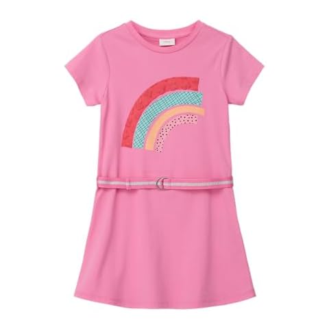 s.Oliver Girl's Pink Dress with Glitter Belt Cover