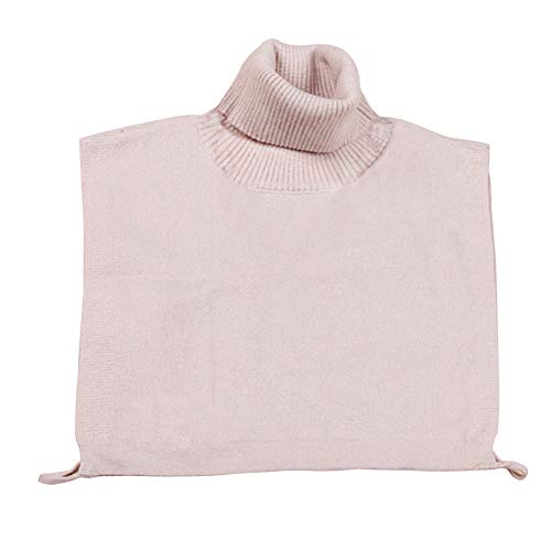 Joyci Winter Wool Knitted Mock Turtleneck Dickie Chic Women False Collar (Camel)