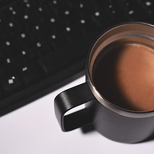 Civago 12Oz Stainless Steel Coffee Mug Cup With Lid And Handle, Double Wall Vacuum Insulated Coffee Tumbler, Reusable And Durable Travel Coffee Cup Thermal Cup, Powder Coated (Black, 1 Pack) #TOP6