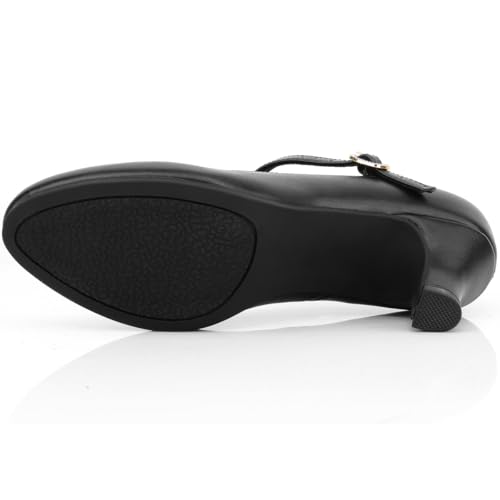 Ankle Strap Dance Heels Womens Character Shoes Ballroom Latin Dress Pumps4