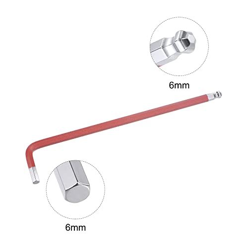 Clé hexagonale 6 mm à embout rotule et bras long en forme de L