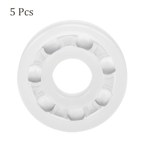 Kozelo 5 Stück 608 PP Kunststofflager - [8x22x7mm] Offenes Lager für hohe Präzision und hohe Geschwindigkeit, Einreihig, Glasball und Nylonkäfig
