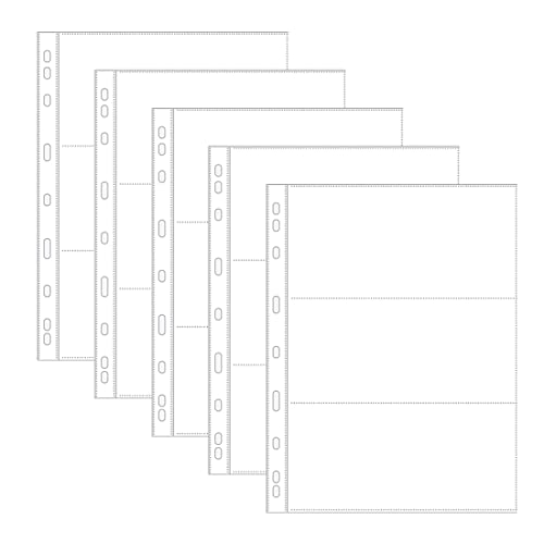 Classeur Monnaie,Pochette Piece Monnaie,Feuilles pour Pièces de Monnaie,5 PCS Classeur Numismatique pour Billets de Banque Ranger les Pièces de Monnaie et Billet D'argent(15 au total Compartiments)