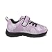 HERCHA Purple Black Lightweight Girls Running Shoes with Hook and Loops Breathable Safe Walking Bowling Shoes Lace Up Soft Materials Sneakers for Kids Indoor Daily Casual Stitch Sneakers for Girls