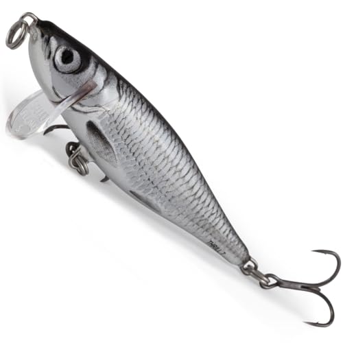 Salmo Thrill Wobbler sinkend, Salmo Farben:Black Metallic Bleak, Länge/Gewicht/Laufverhalten/Tauchtiefe:5cm / 6.5g / sinkend