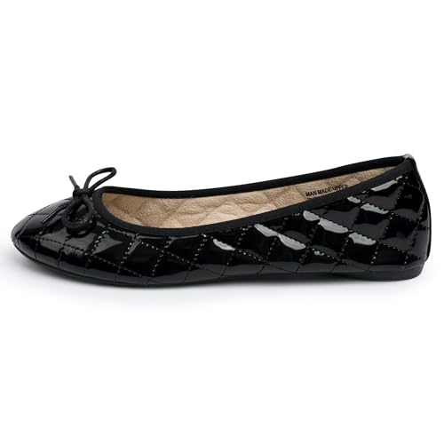 Alpine Swiss Women’s Aster Ballet Flats | Patent Leather Slip-On Shoes | Quilted Pillow Stitch | Rounded Toe | Everyday Comfortable Fashion Footwear3