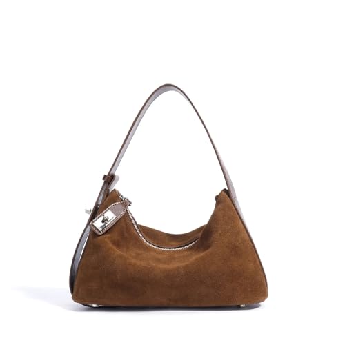 Sac en daim marron fini le manque de place avec ce sac à main vintage