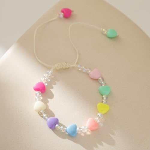 Colorful Big Sister Bracelet Little Sister Bracelet Letter Beads and Heart Beads Bracelet Y2K Jewelry Gifts for Women2