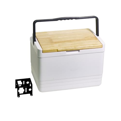 Trademark Innovations 12 Qt. Cooler with Handle, Cutting Board Top, Hard Small Cooler, Side Metal Bracket Holder
