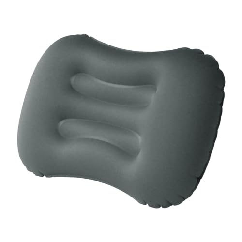 Baiao Ultralight Inflatable Camping Pillow for Adult, Compact Travel Comfortable Ergonomic Blow Up Air Pillow for Camping, Hiking, Beach, Fishing(Dark Grey)