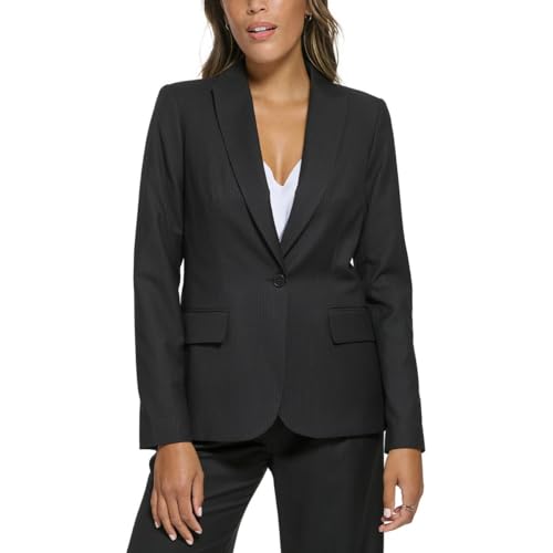 Blazer Calvin Klein femme à rayures fines et un bouton