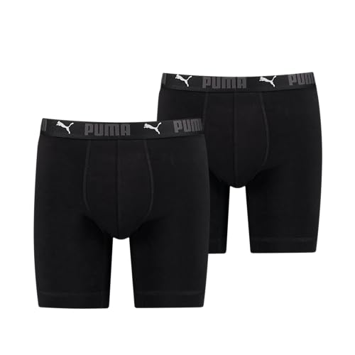 Image of PUMA Men's Sport Cotton Long Boxer Shorts, Black, M UK