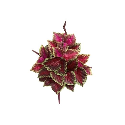 Lifelike Coleus Bush Artificial Plant Set