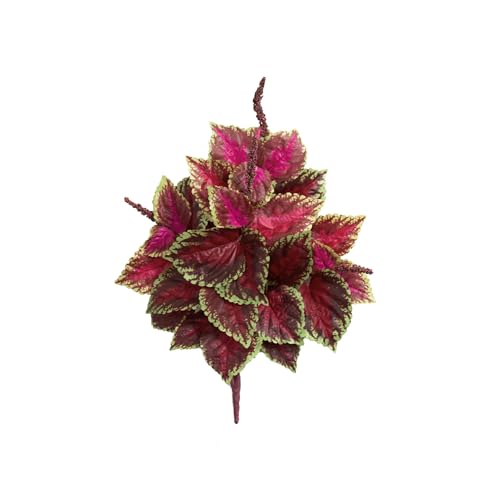 Nearly Natural 23” Coleus Bush Artificial (Set of 6) Silk Plants, Pink