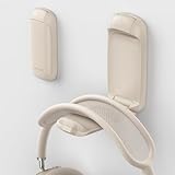Picture of Lamicall Headphone Stand, Sticky Headset Holder - Foldable Headphone Holder Hook Mount, Adhesive Headset Hanger Clip Under Desk, Earphone Clamp for Airpods Max, HyperX, Sennheiser, Khaki