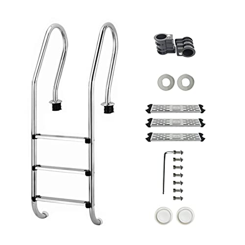 Escalera para piscina YUEWO acero inoxidable 3 peldaños miniatura 6