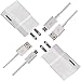 Adaptive Fast Wall Charger Galaxy S7 with Micro-USB Cable Compatible with Samsung Galaxy S7 S7 Edge S6 S6 Edge S5 S4 Note 5 4 LG G2 G3 G4 (2 Pack)