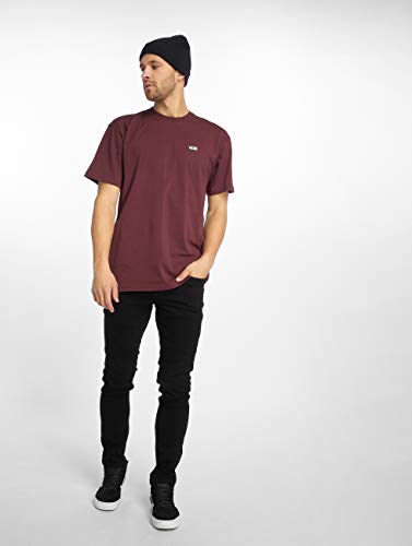 Vans Left Chest Logo Tee Maglietta, Rosso (Port