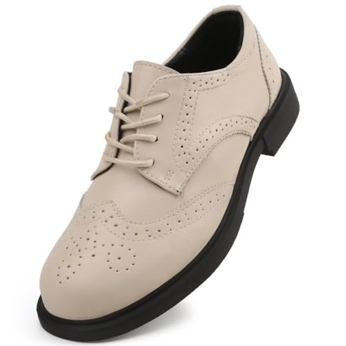 Women’s Classic Oxfords Lace Up Business Formal Wingtip Brogue Dress Shoes