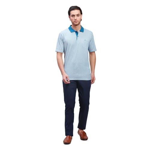 Image of Colorplus Nuvo Fit Cotton Nylon Blend Solid Piece Dyed Pattern Flat Front Casual Trouser