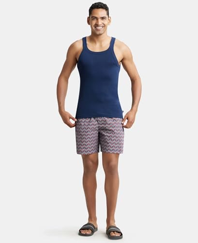 Image of Jockey US57 Men Super Combed Mercerized Cotton Woven Printed Boxer Shorts with Side Pockets (Prints May Vary)
