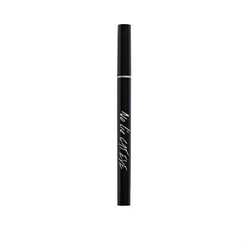 No Lie Cat Eye Waterproof Pen Eyeliner (Black) by Elizabeth Mott, Long Lasting and Smudge Proof, 0.8g (Cruelty free, Paraben free)