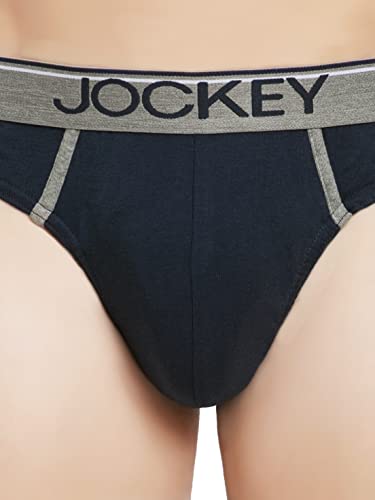 Image of Jockey 8044 Men's Super Combed Cotton Rib Solid Brief with Ultrasoft Waistband