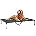 Veehoo Cooling Elevated Dog Bed, Portable Raised Pet Cot with Washable & Breathable Mesh, No-Slip Rubber Feet for Indoor & Outdoor Use, X Large, Black