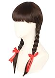 Topcosplay Women or Girl Long Brown Braids Wig Halloween Costume Cosplay Wigs (Dark Brown)