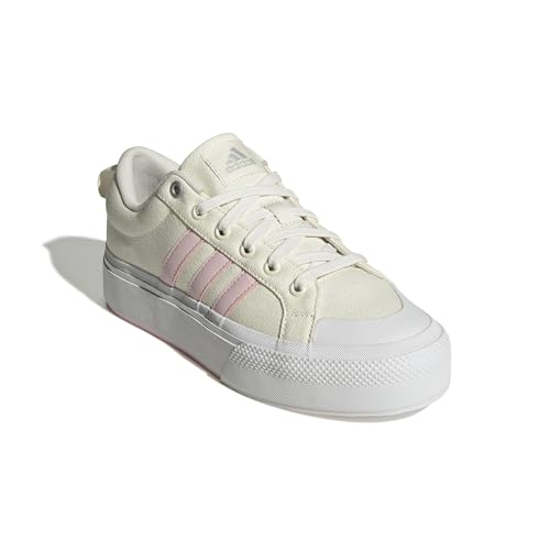 adidas Womens Bravada 2.0 Platform Sportswear, Off White/Clear Pink/White, 7