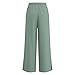 Girls Linen Pants Kids Summer Lightweight School Uniform Pants Baggy Elastic Waist Straight Leg Trousers with Pockets