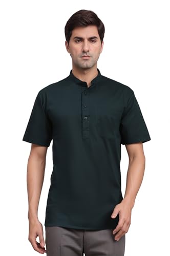 Image of SKAVIJ Men's Cotton Tunic Casual Short Kurta Top Regular Fit