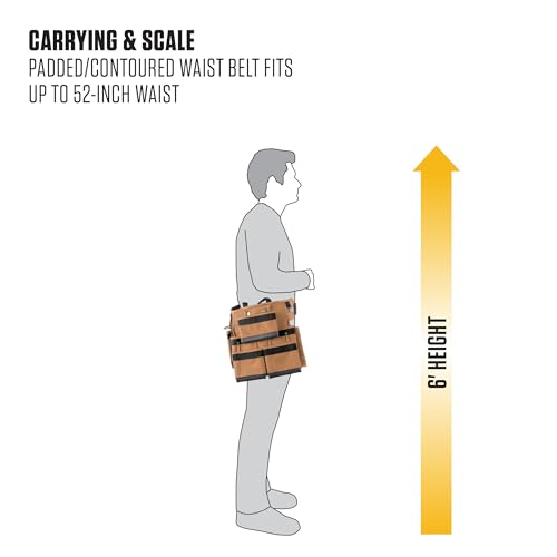 Carhartt Padded Tool Belt, Rugged Tool Belt with Tool & Fastener Storage Pockets, 11 Pocket, Carhartt Brown by Carhartt - Image 5