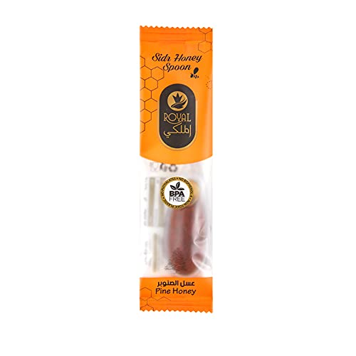 AL MALAKY Pine Honey Spoons, Free from any Preservatives, 100% Pure & Natural Honey - 10 Pieces (Pine)